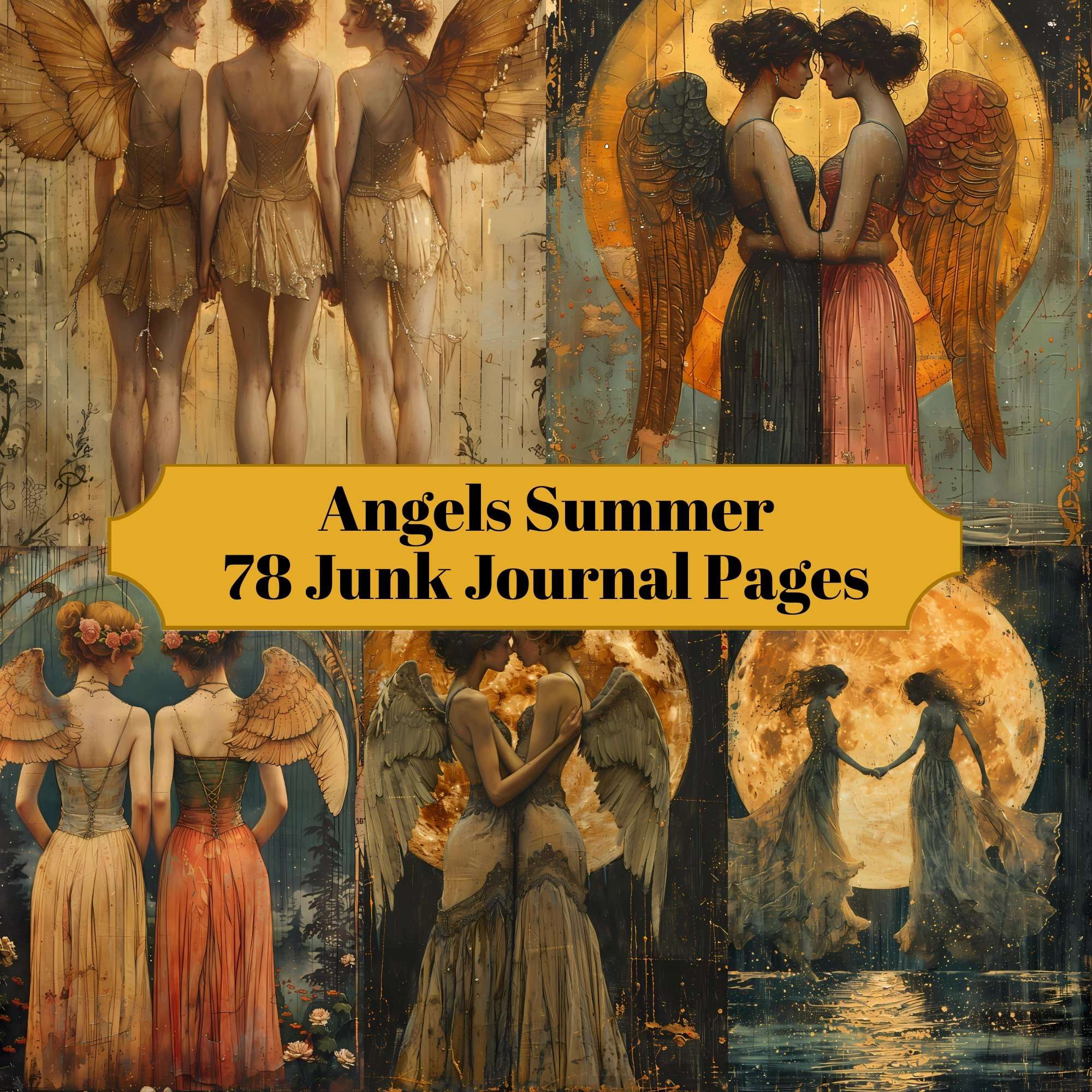 Angels Summer Junk Journal Pages - CraftNest - Digital Crafting and Art