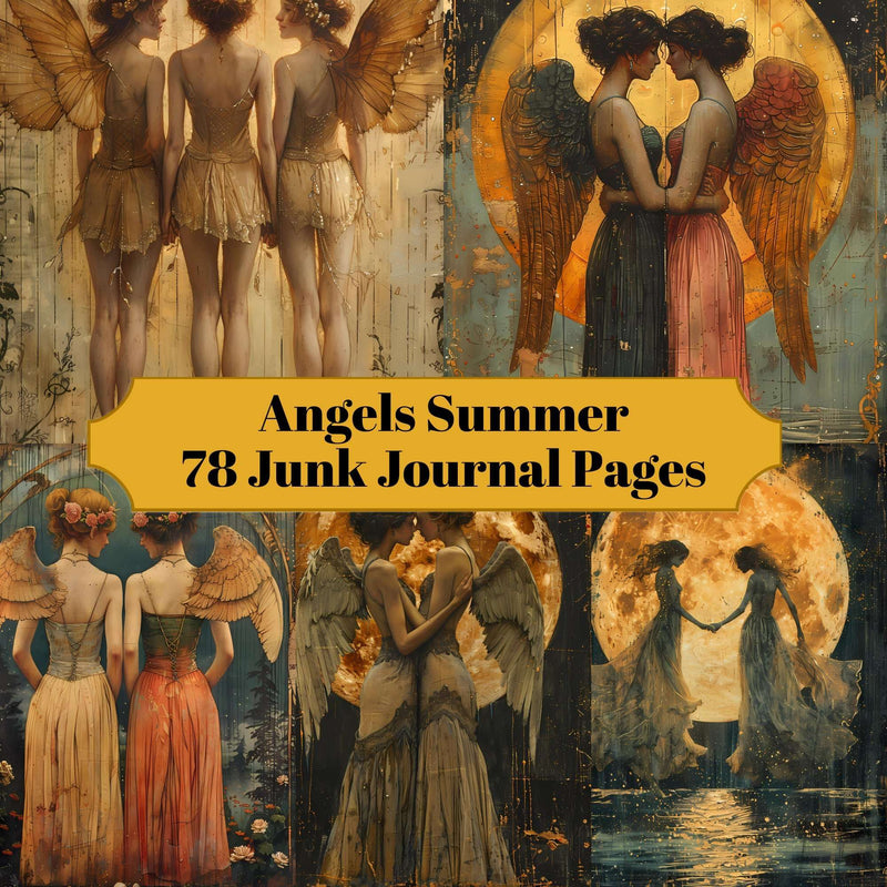 Angels Summer Junk Journal Pages - CraftNest - Digital Crafting and Art