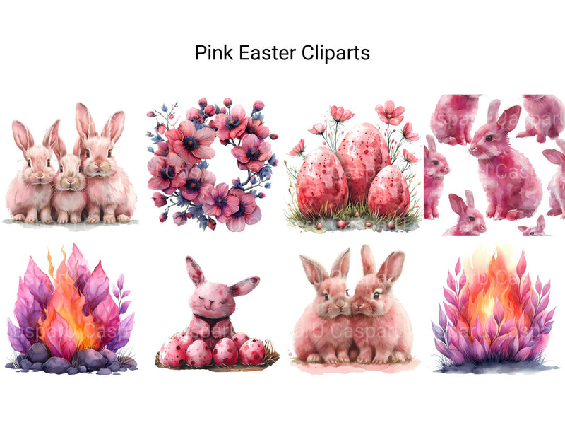 Pink Easter Clipart - CraftNest