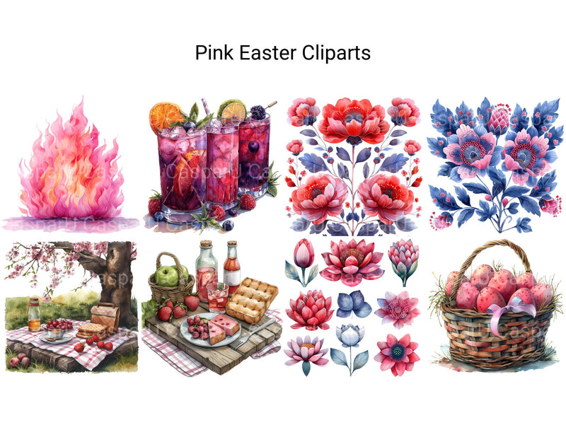 Pink Easter Clipart - CraftNest