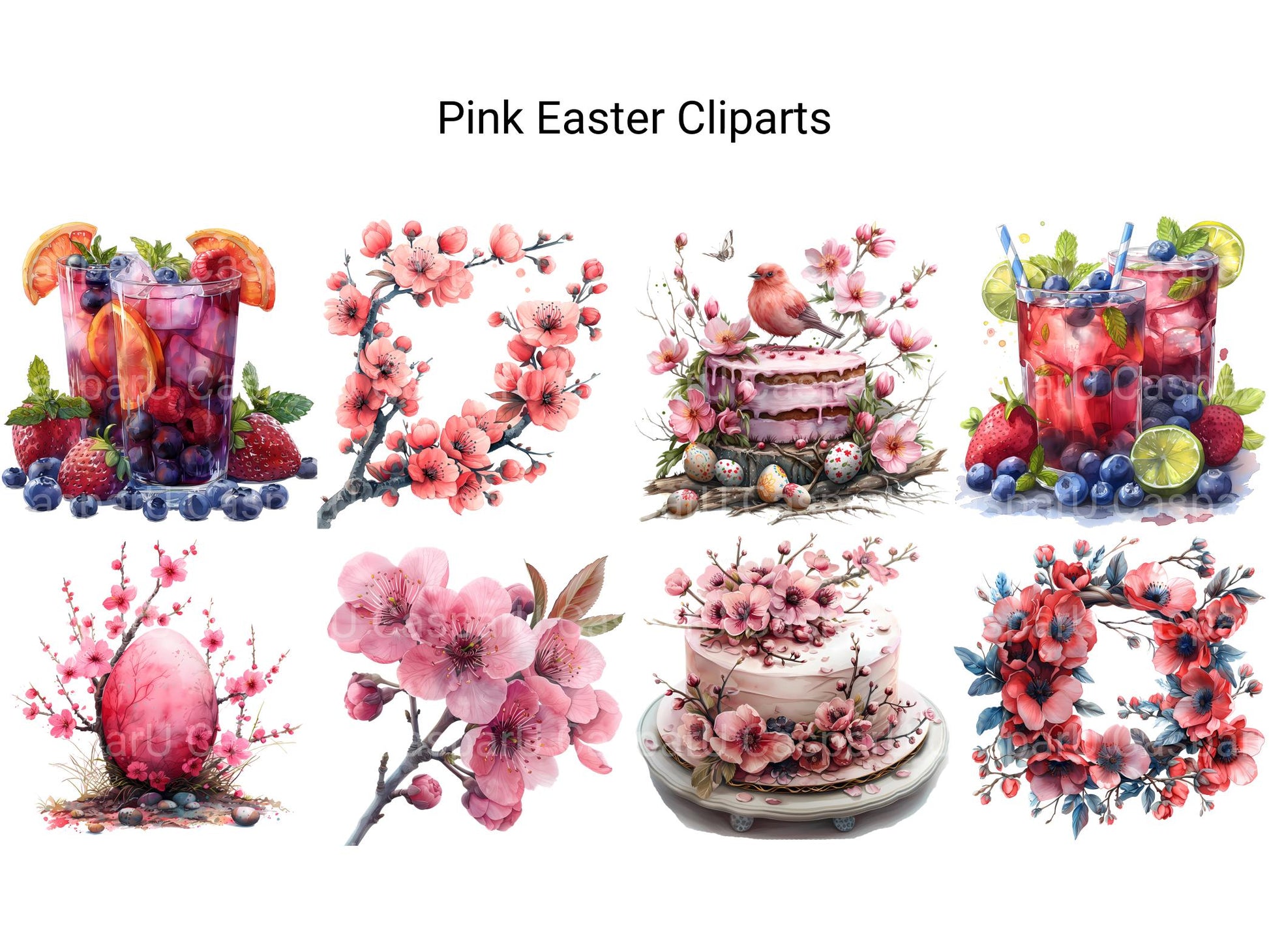 Pink Easter Clipart - CraftNest