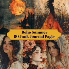 Boho Summer Junk Journal Pages - CraftNest - Digital Crafting and Art