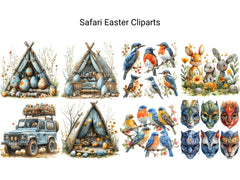 Safari Easter Clipart - CraftNest