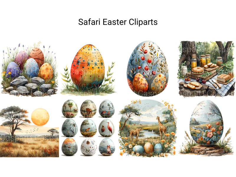 Safari Easter Clipart - CraftNest