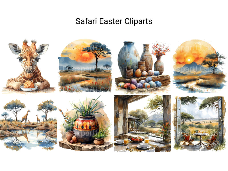 Safari Easter Clipart - CraftNest