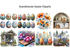 Scandinavian Easter Clipart - CraftNest