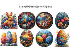 Stained Glass Easter Clipart - CraftNest