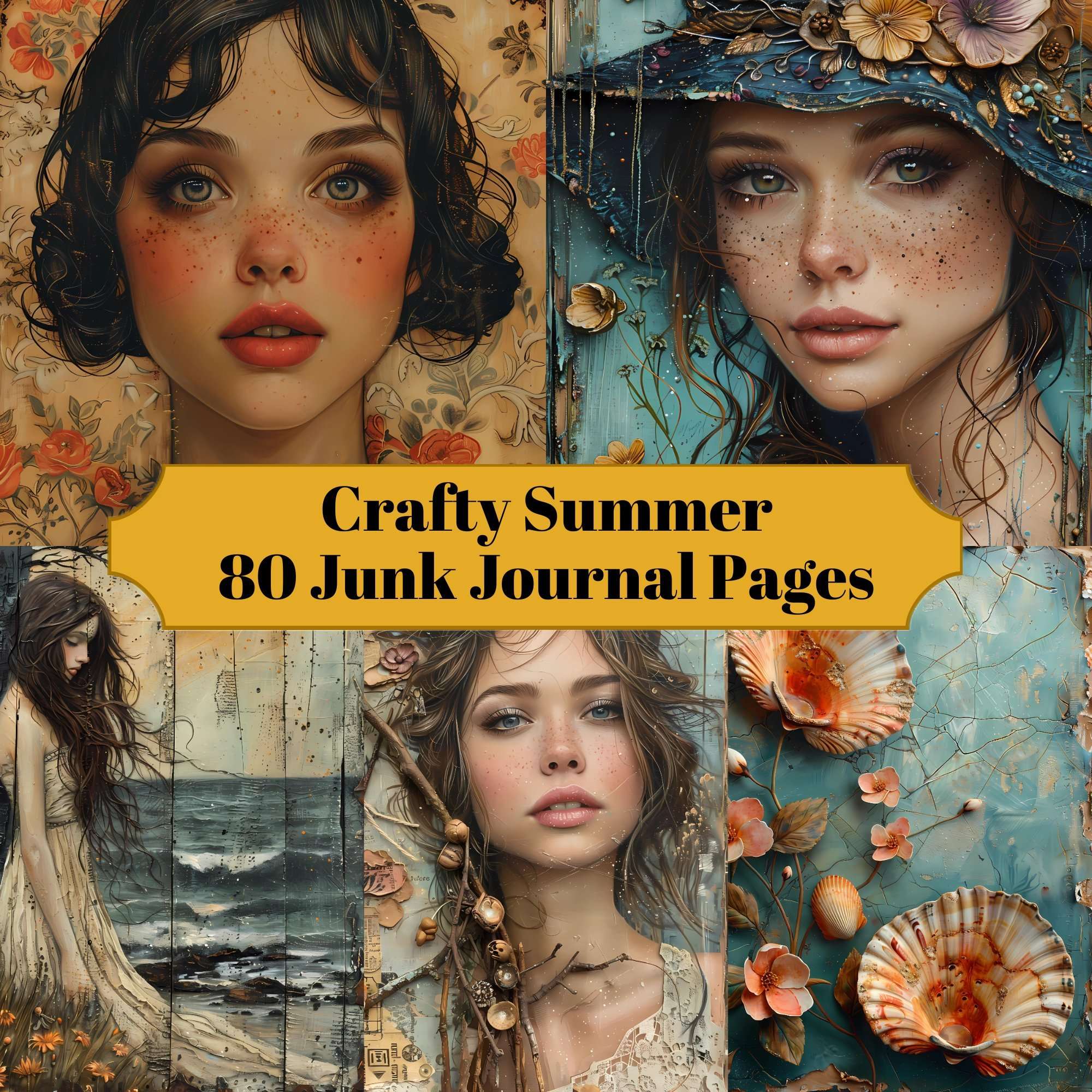 Crafty Summer Junk Journal Pages - CraftNest - Digital Crafting and Art