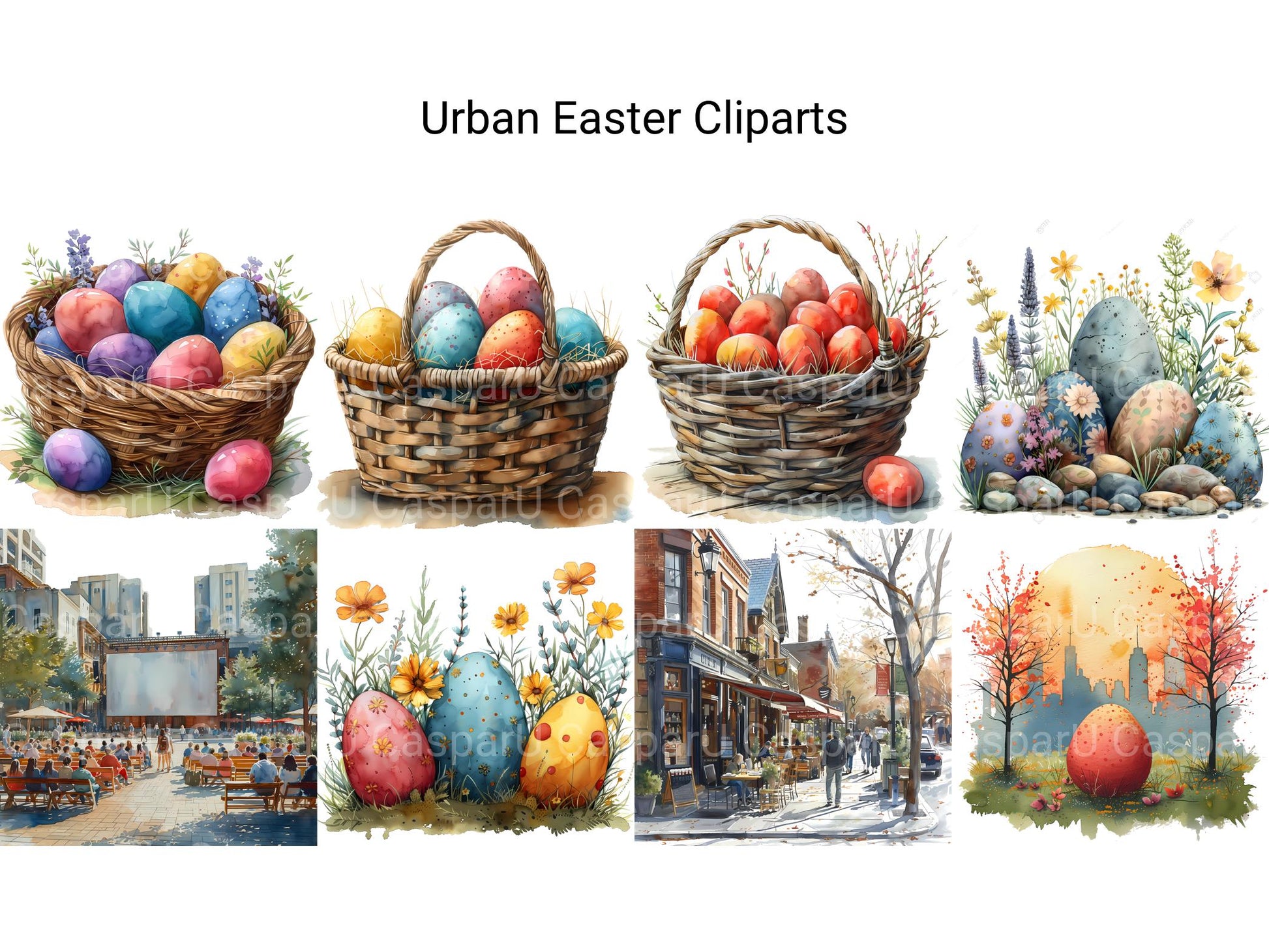 Urban Easter Clipart - CraftNest