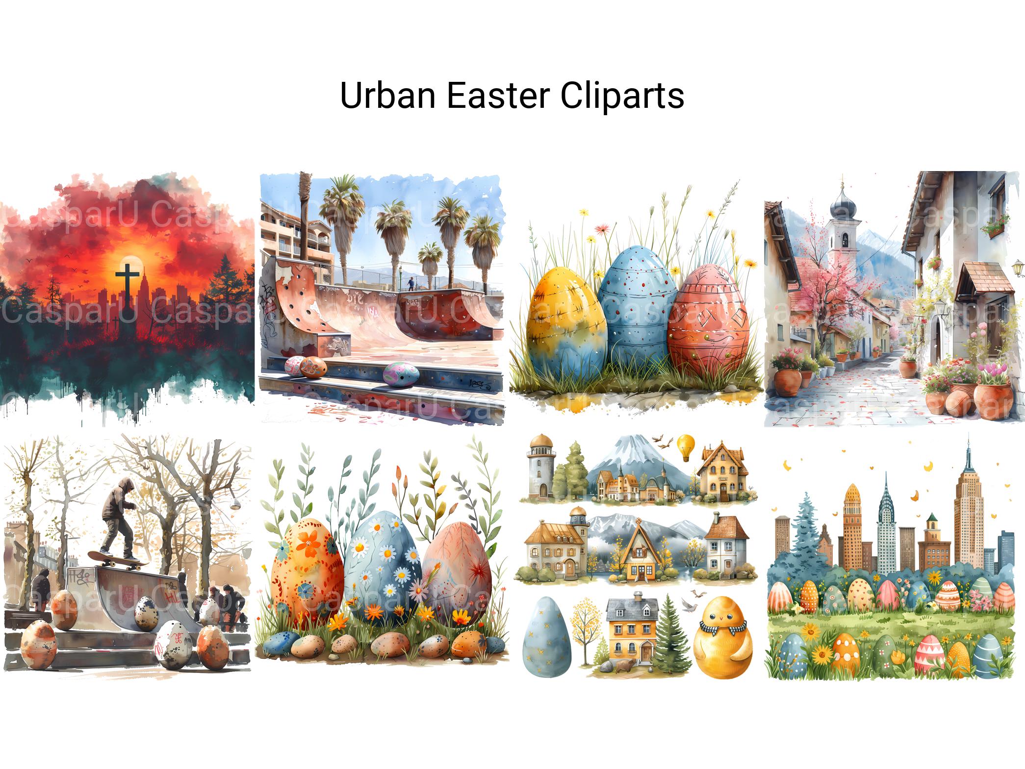 Urban Easter Clipart - CraftNest