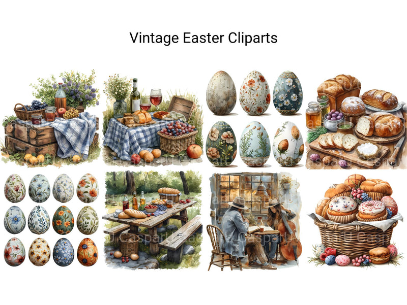 Vintage Easter Clipart - CraftNest