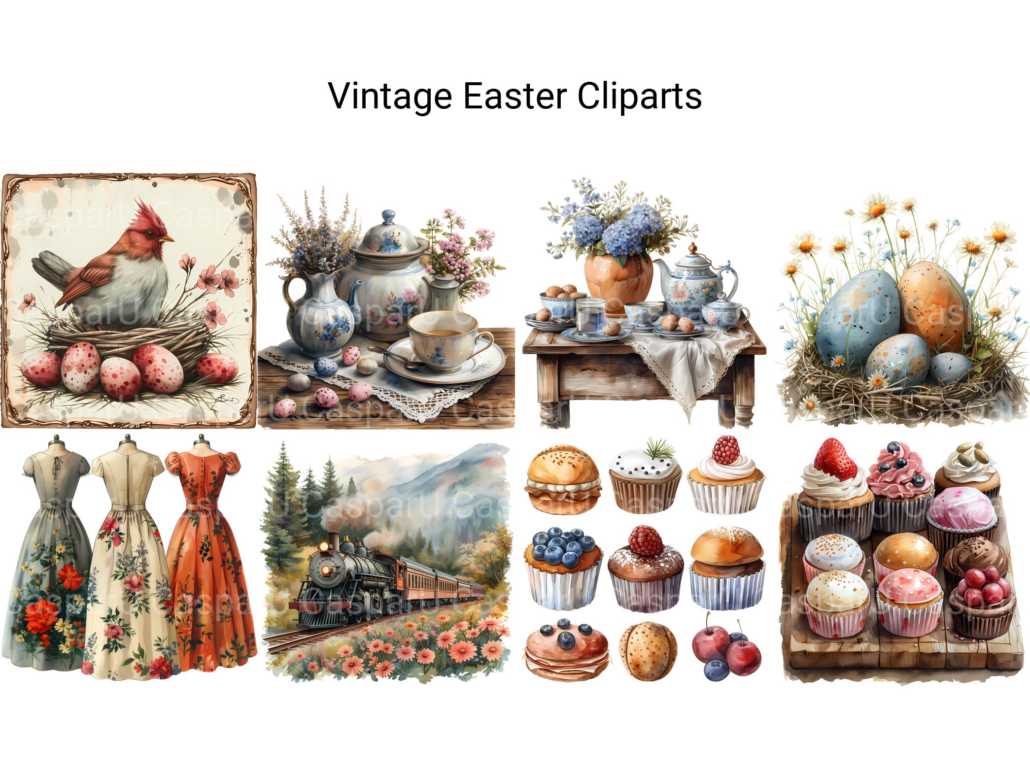 Vintage Easter Clipart - CraftNest