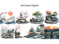 Zen Easter Clipart - CraftNest