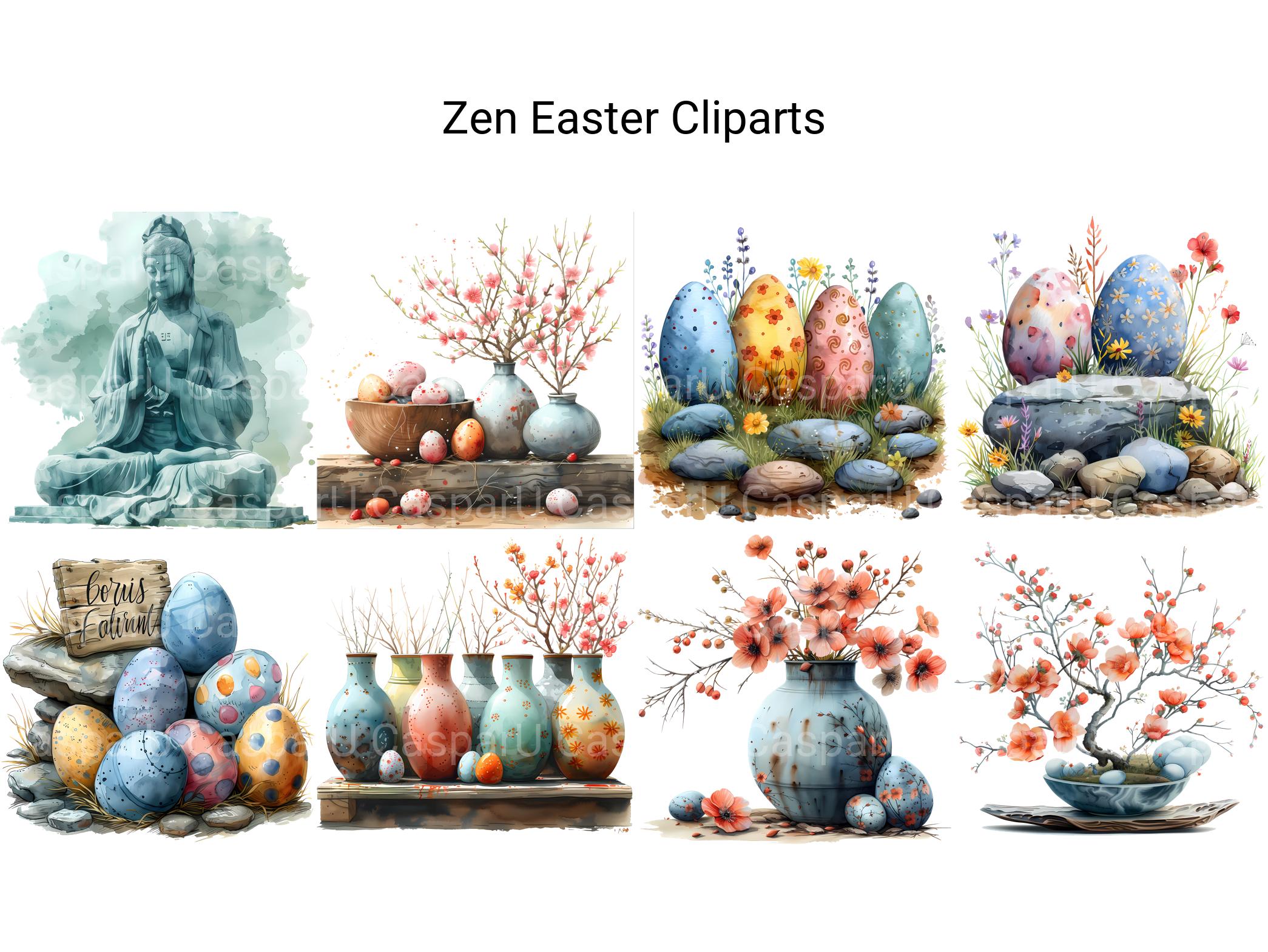 Zen Easter Clipart - CraftNest