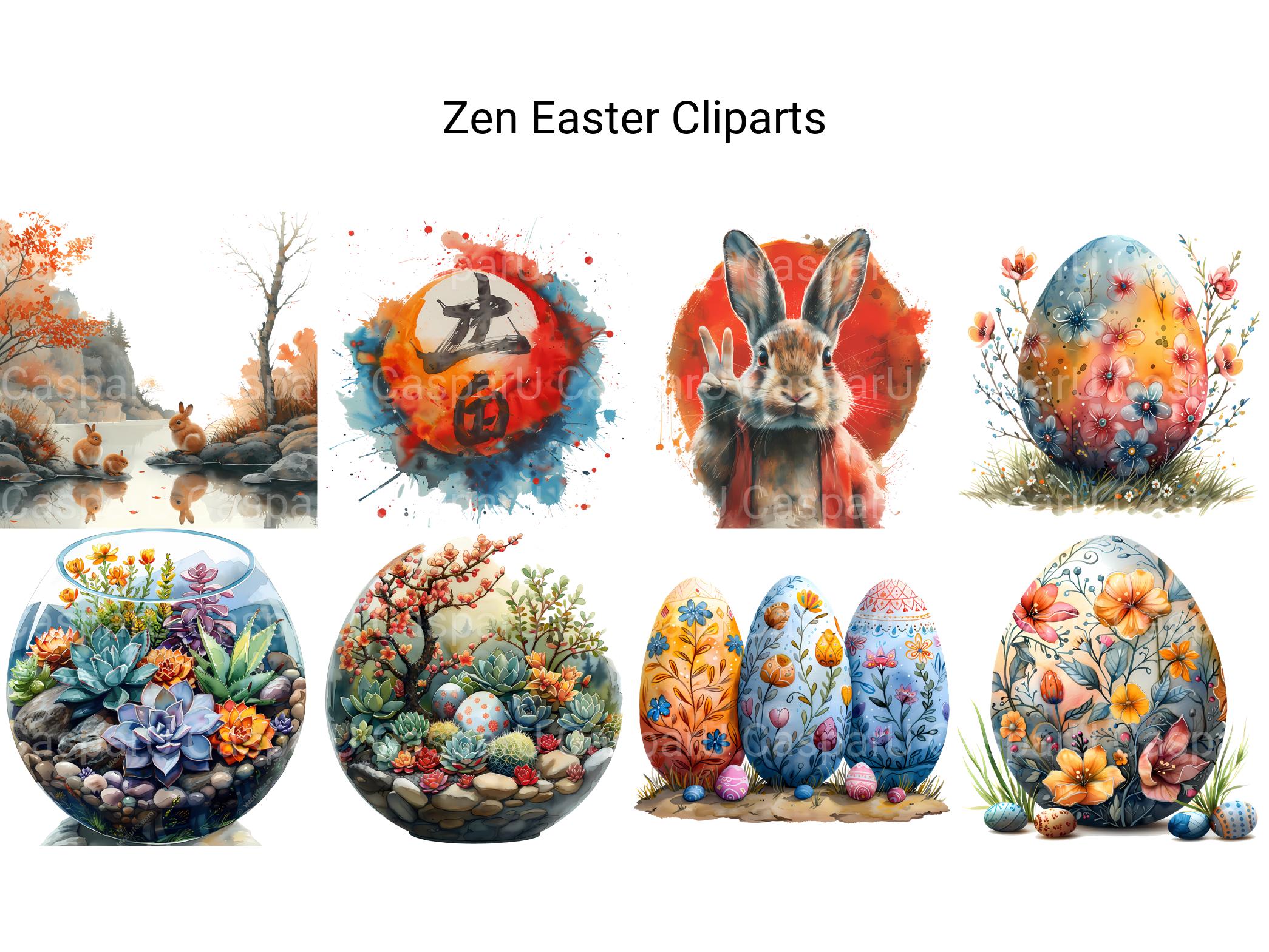 Zen Easter Clipart - CraftNest