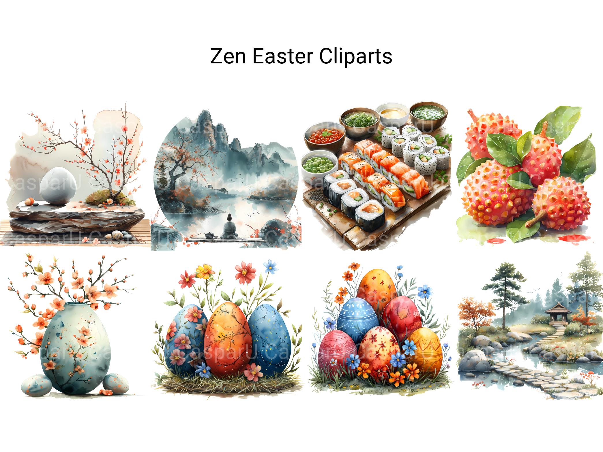 Zen Easter Clipart - CraftNest