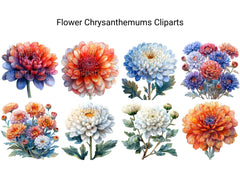 Chrysanthemums Flowers Clipart - CraftNest - Digital Crafting and Art