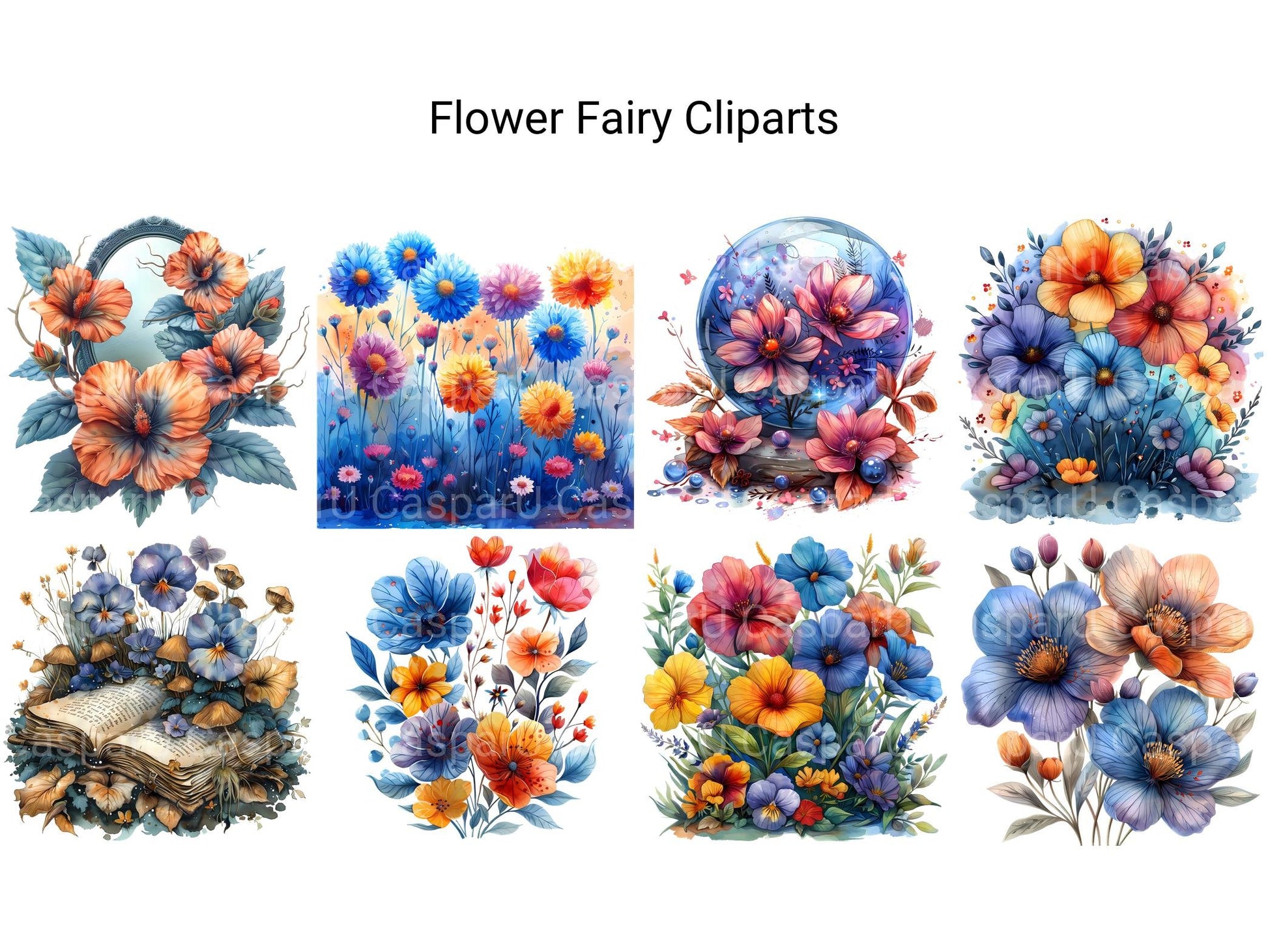 Fairy Flowers Clipart - CraftNest - Digital Crafting and Art