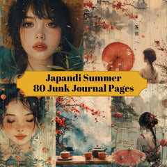 Japandi Summer Junk Journal Pages - CraftNest - Digital Crafting and Art