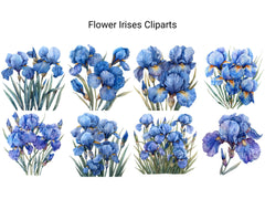 Irises Flowers Clipart - CraftNest - Digital Crafting and Art