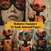 Roboter Sommer -Junk -Journal -Seiten