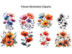 Minimalist Flowers Clipart - CraftNest - Digital Crafting and Art