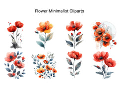 Minimalist Flowers Clipart - CraftNest - Digital Crafting and Art