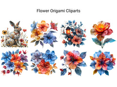 Origami Flowers Clipart - CraftNest - Digital Crafting and Art