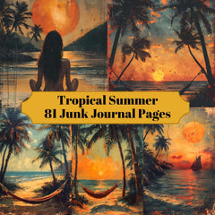 Tropical Summer Junk Journal Pages - CraftNest - Digital Crafting and Art