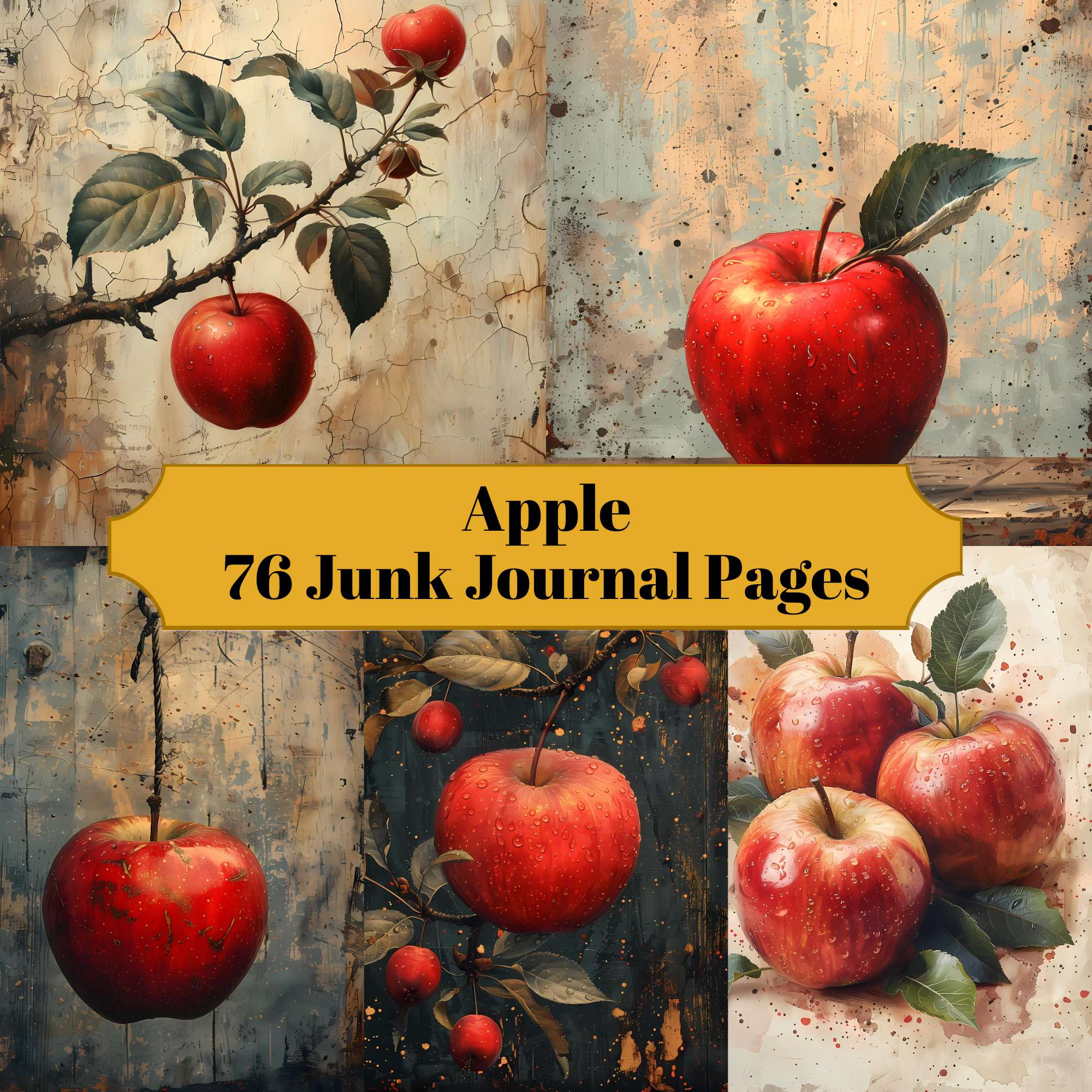 Apple Junk Journal Pages - CraftNest - Digital Crafting and Art