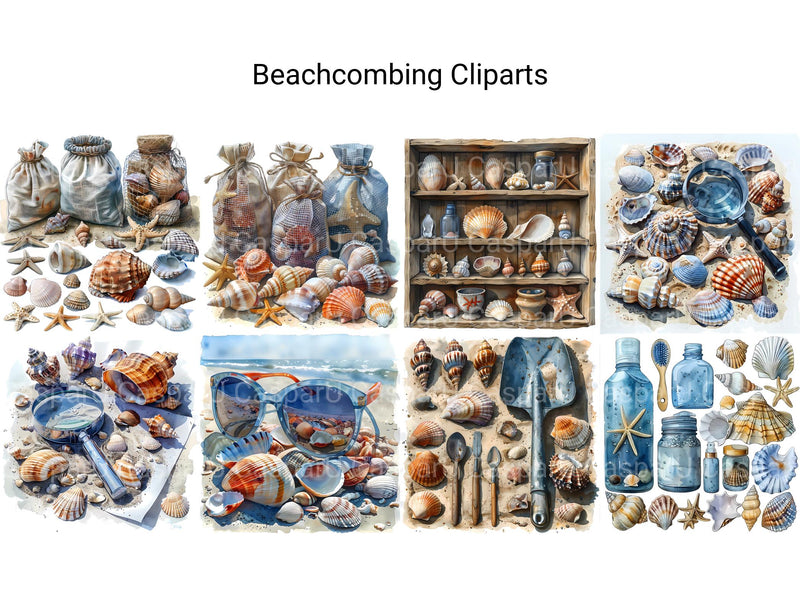 Beachcombing Clipart - CraftNest - Digital Crafting and Art