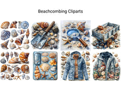 Beachcombing Clipart - CraftNest - Digital Crafting and Art