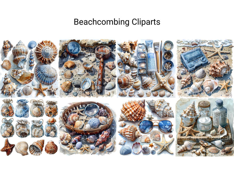 Beachcombing Clipart - CraftNest - Digital Crafting and Art