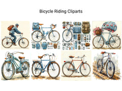 Bicycle Riding Clipart - CraftNest - Digital Crafting and Art