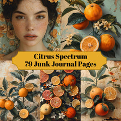 Citrus Spectrum Junk Journal Pages - CraftNest - Digital Crafting and Art