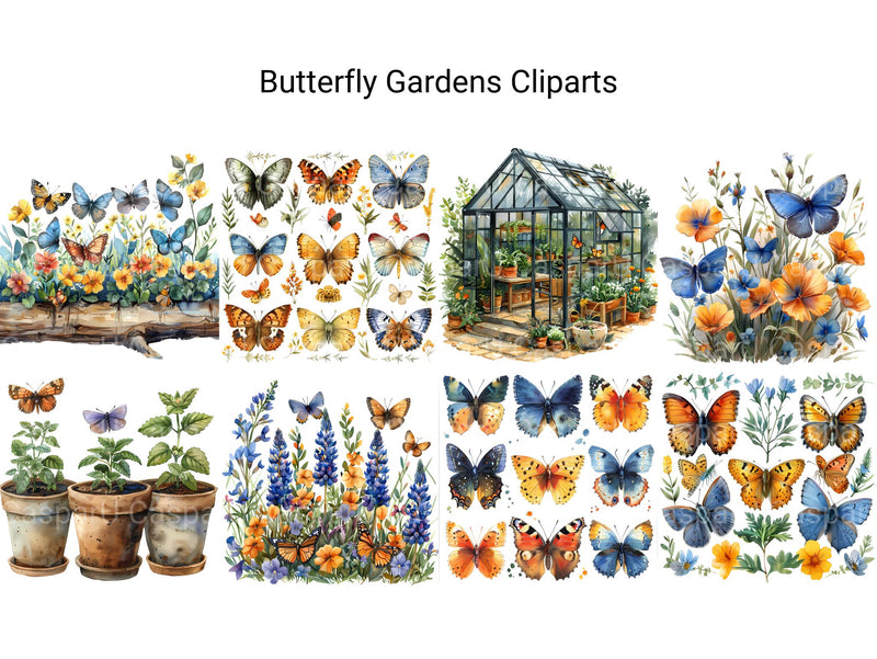 Butterfly Gardens Clipart - CraftNest - Digital Crafting and Art