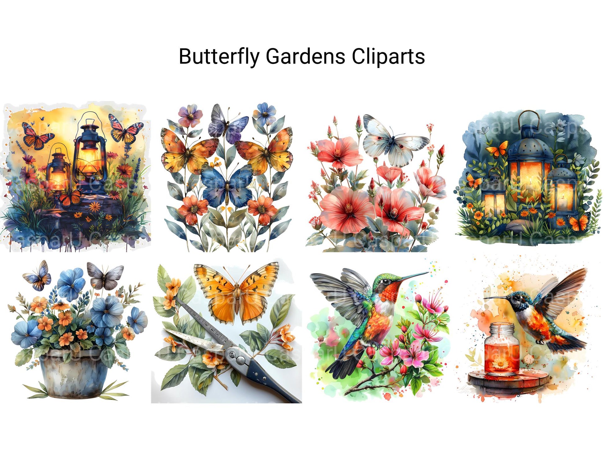 Butterfly Gardens Clipart - CraftNest - Digital Crafting and Art