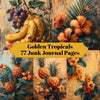 Golden Tropicals Junk Journal Pages