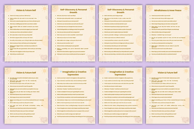 Summer Self-Reflection Prompts - CraftNest - Digital Crafting and Art