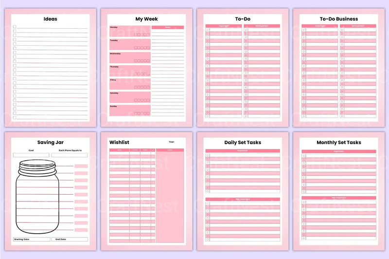 Side Hustle Planner for Entrepreneurs - CraftNest - Digital Crafting and Art