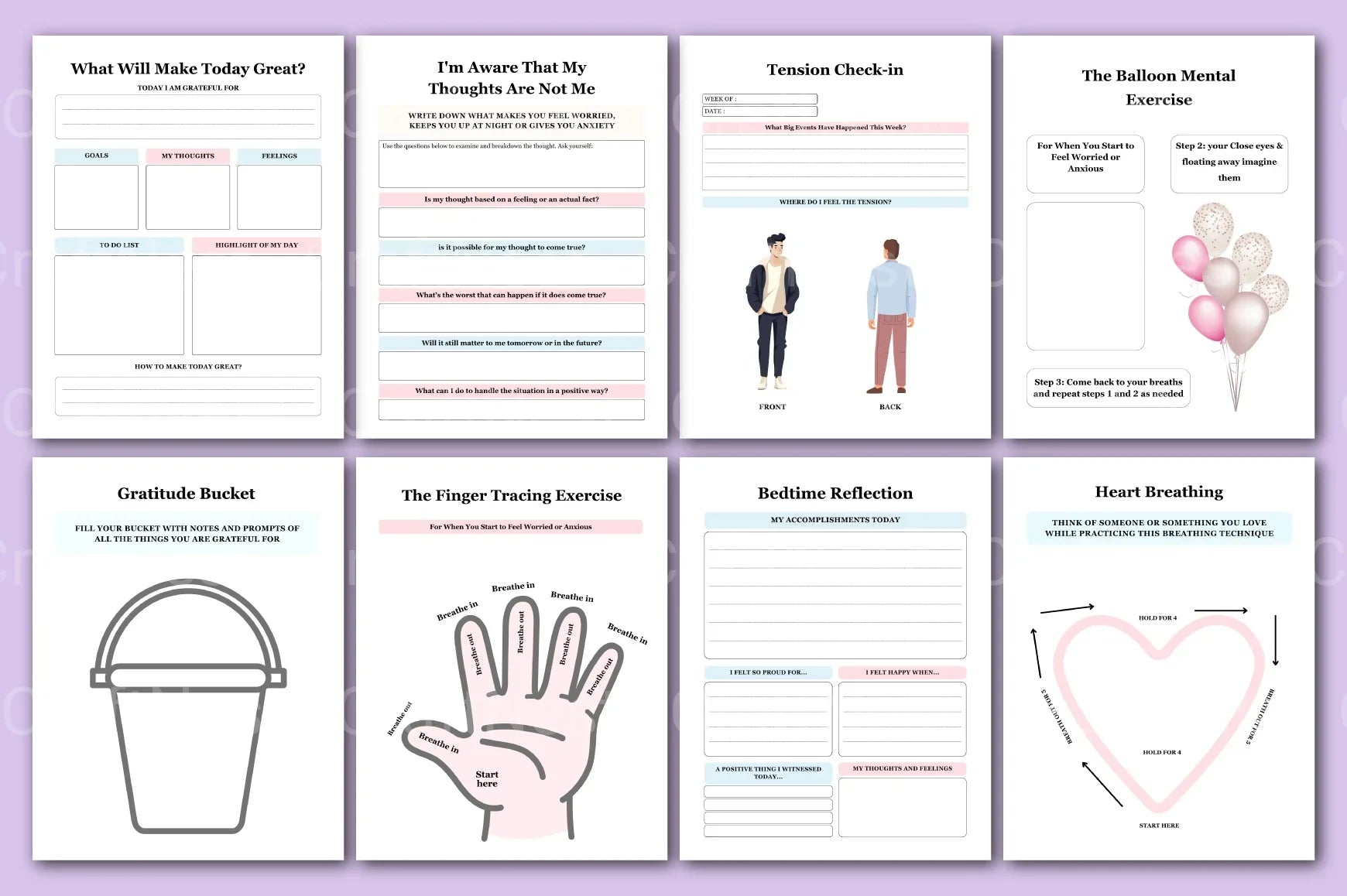 CBT Anxiety Workbook for Effective Stress Management - CraftNest - Digital Crafting and Art
