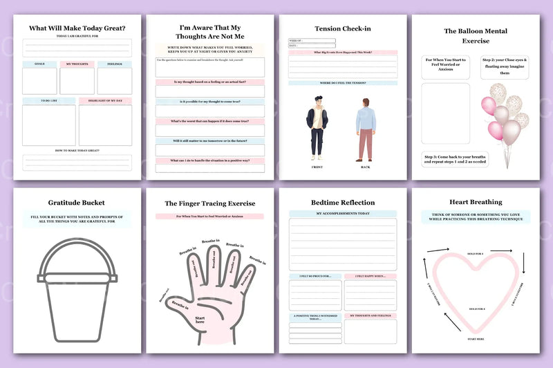 CBT Anxiety Workbook for Effective Stress Management - CraftNest - Digital Crafting and Art