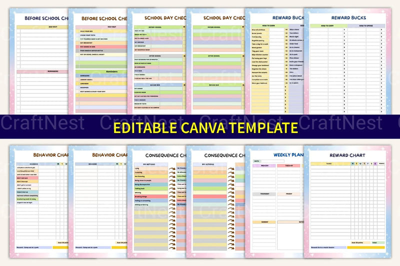 Kids Task Reward Charts for Motivation - CraftNest - Digital Crafting and Art