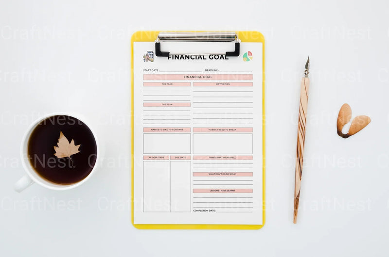 Financial Budget Planner Template - CraftNest - Digital Crafting and Art
