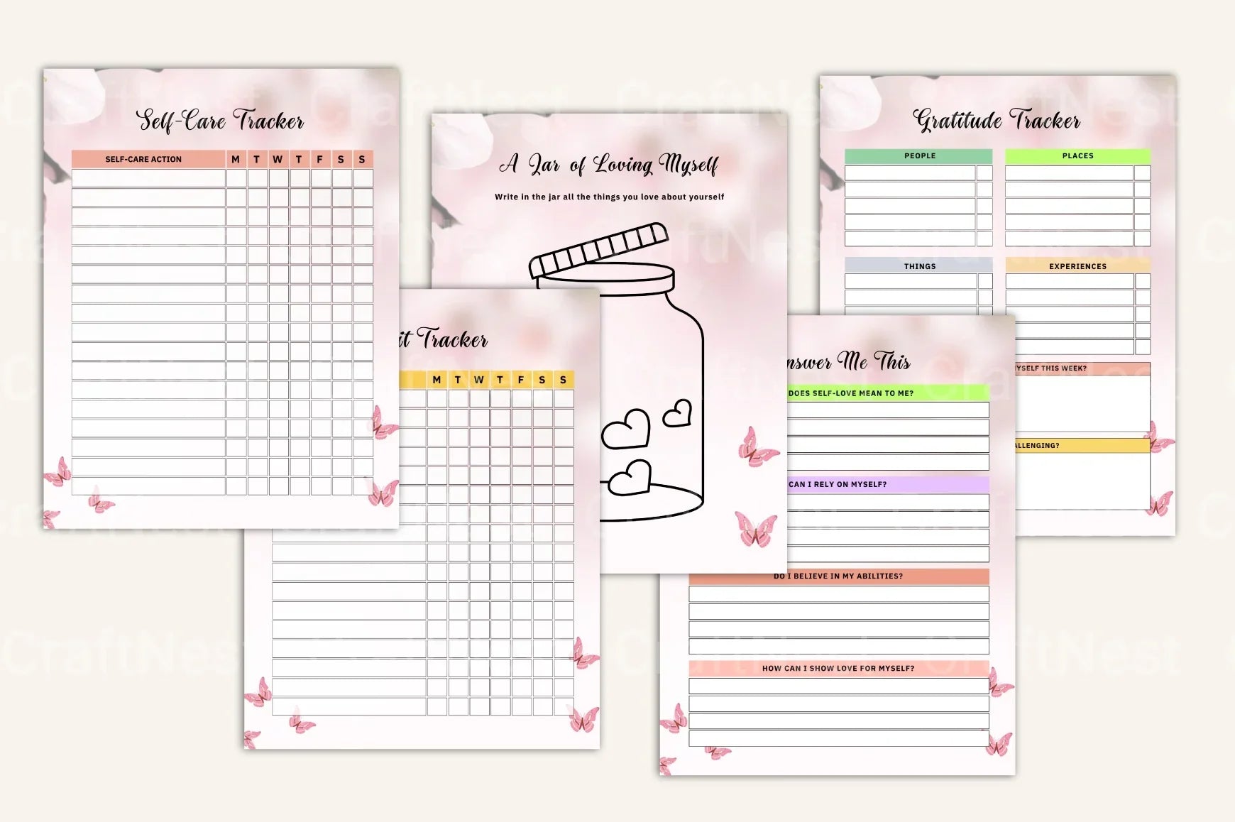 Self Love Building Workbook - CraftNest - Digital Crafting and Art