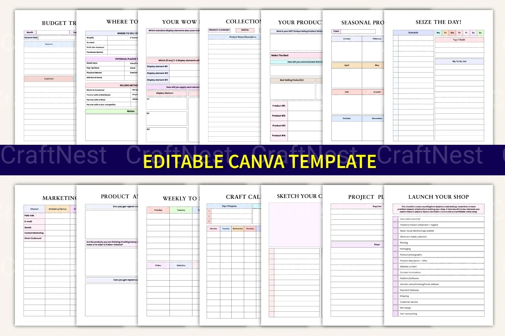Craft Business Planner Guide - CraftNest - Digital Crafting and Art