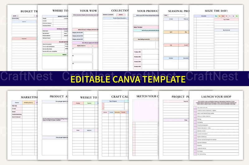 Craft Business Planner Guide - CraftNest - Digital Crafting and Art