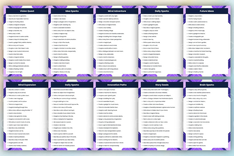 Idea Fountain Prompts for Creative Inspiration - CraftNest - Digital Crafting and Art