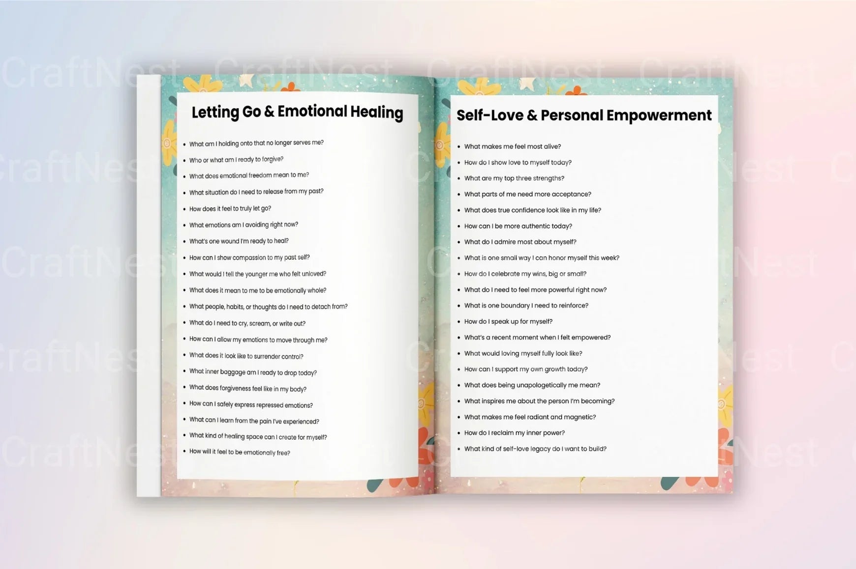 Manifestation Prompts Workbook for Personal Growth - CraftNest - Digital Crafting and Art