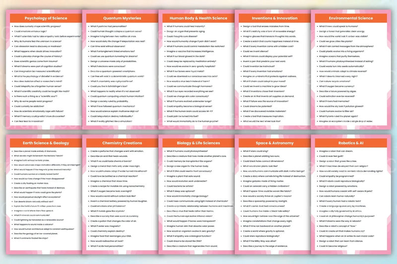 Creative Science Prompts for Inspiration - CraftNest - Digital Crafting and Art